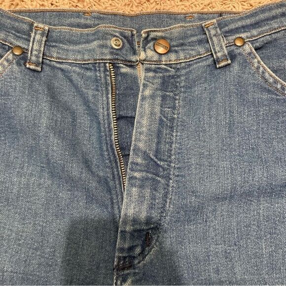Maverick Super High Waisted Dark Wash Blue Jeans Misses Size 14 Soft Jeans Retro - Picture 5 of 10